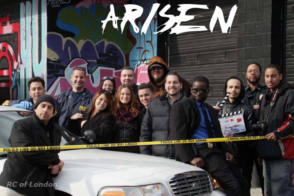 On the set of "Arisen"