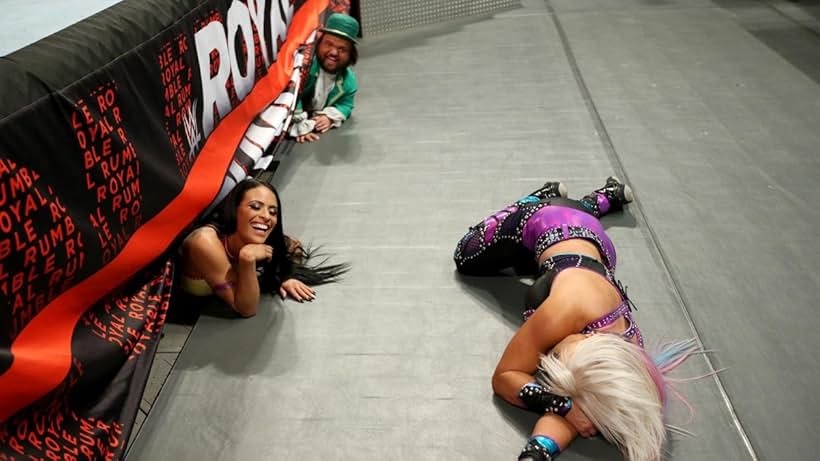 Dylan Postl, Thea Trinidad, and Ashley Mae Sebera in WWE Royal Rumble (2019)