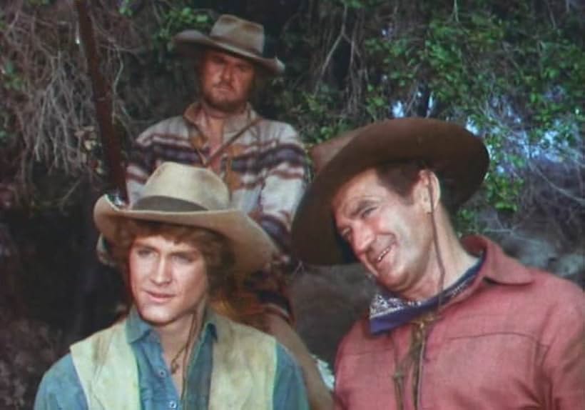 Rod Taylor, Andrew Stevens, and Charles Napier in The Oregon Trail (1976)