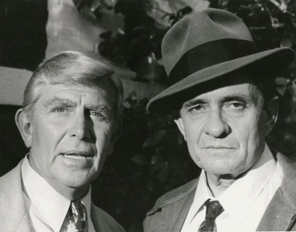 Johnny Cash and Andy Griffith in Murder in Coweta County (1983)