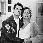 Charlie Sheen and Valeria Golino in Hot Shots! (1991)