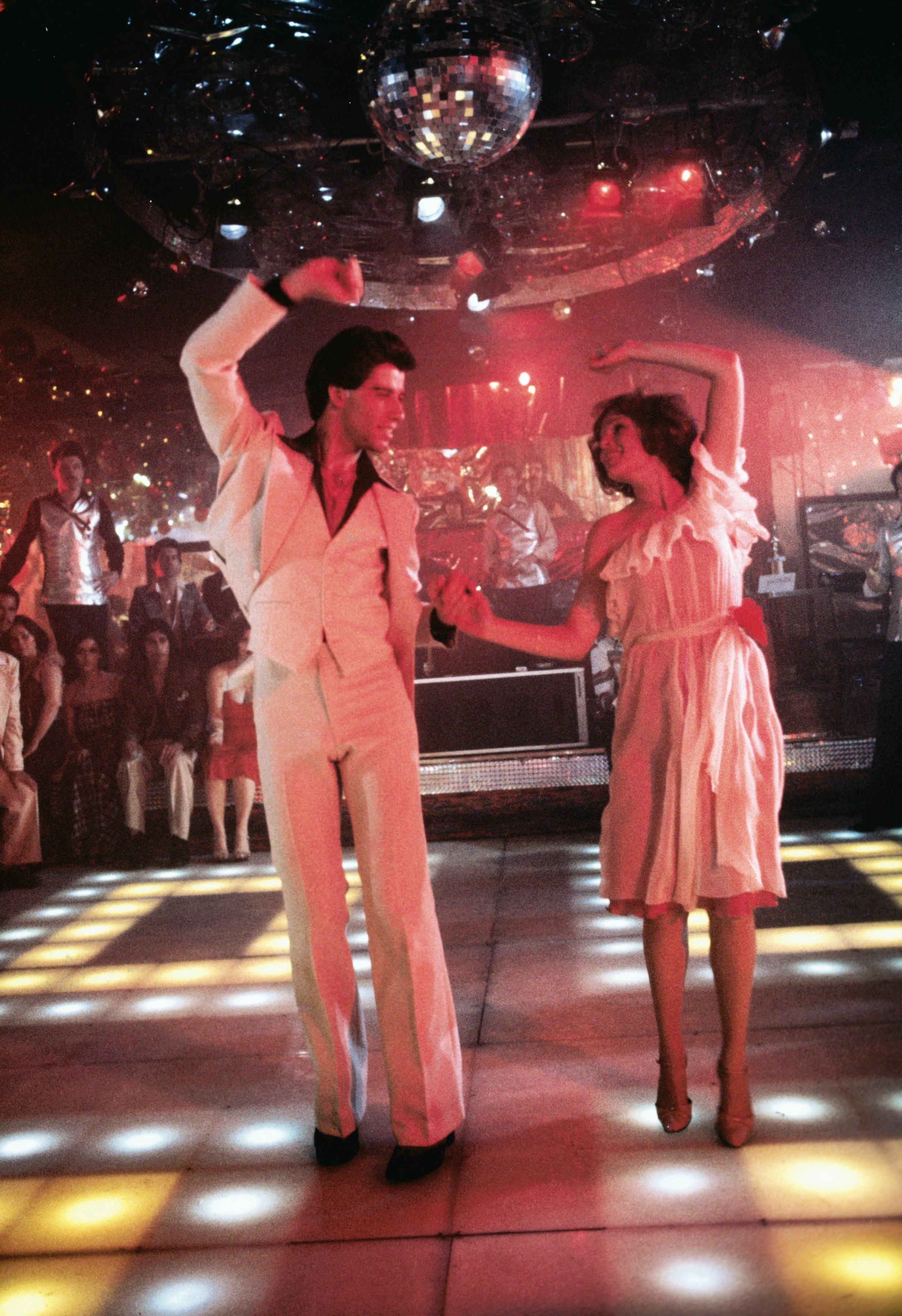 John Travolta and Karen Lynn Gorney in Saturday Night Fever (1977)