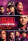 Rob Lowe, Gina Torres, Jim Parrack, Sierra Aylina McClain, Julian Works, Ronen Rubinstein, Brian Michael Smith, Natacha Karam, and Rafael L. Silva in 9-1-1: Lone Star (2020)