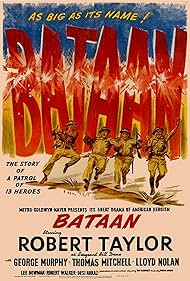 Robert Taylor, Thomas Mitchell, George Murphy, and Lloyd Nolan in Bataan (1943)