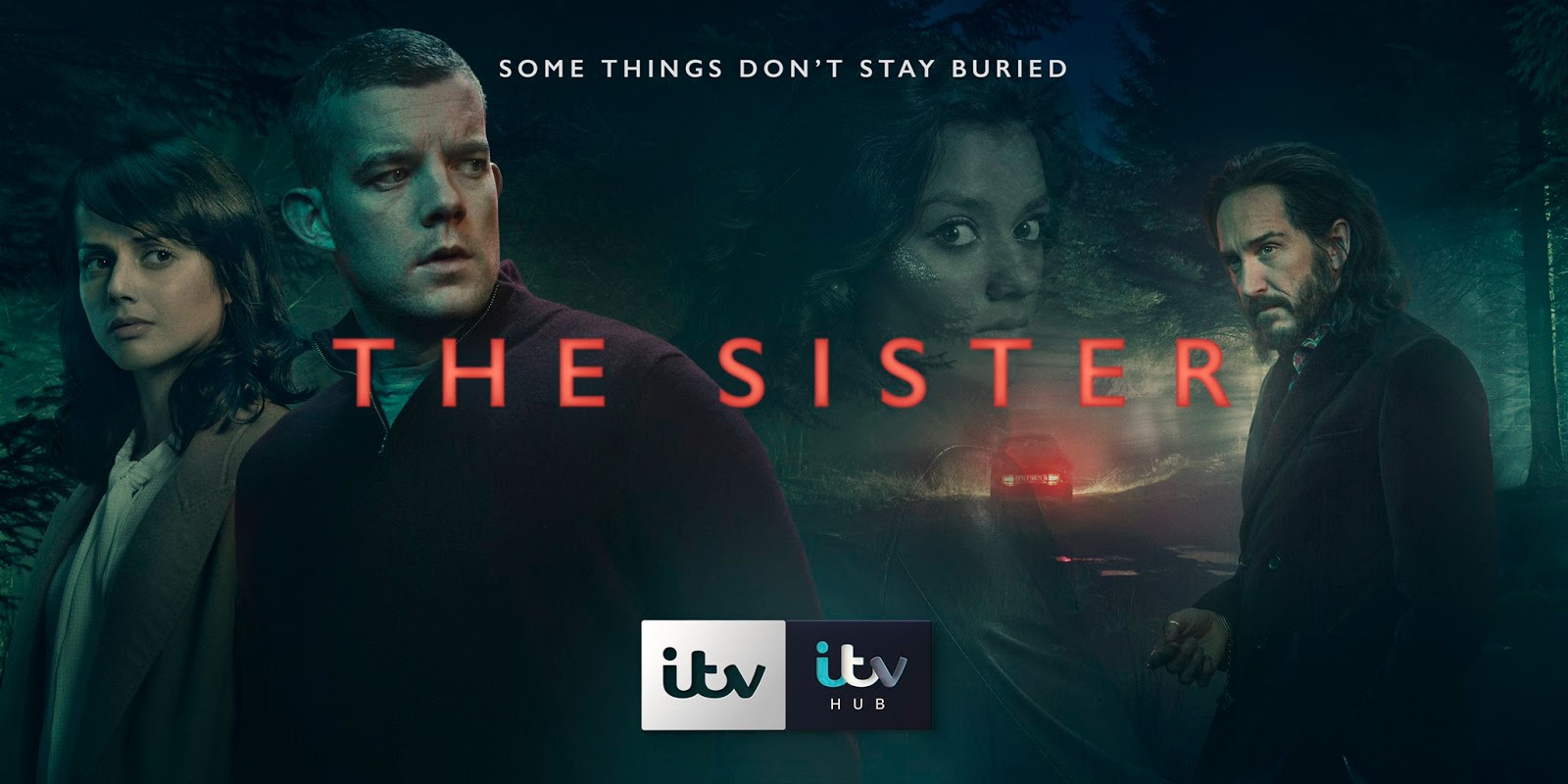 Russell Tovey, Bertie Carvel, Amrita Acharia, and Simone Ashley in The Sister (2020)