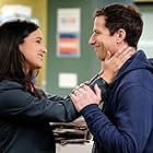 Melissa Fumero and Andy Samberg in Brooklyn Nine-Nine (2013)