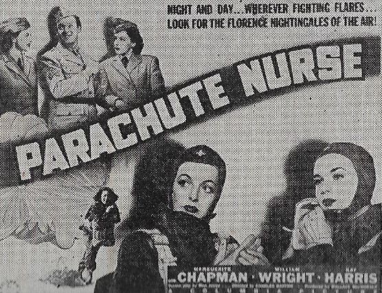 Marguerite Chapman, Kay Harris, and Frank Sully in Parachute Nurse (1942)