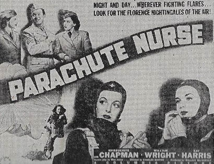 Marguerite Chapman, Kay Harris, and Frank Sully in Parachute Nurse (1942)