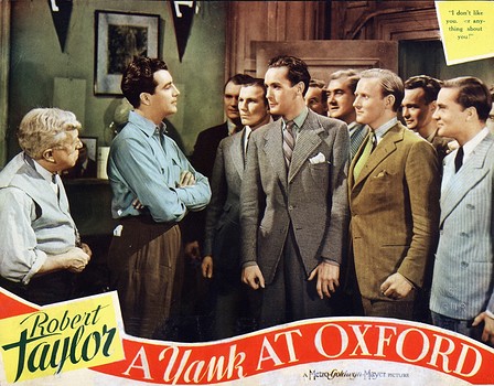 Robert Taylor, Griffith Jones, and Edward Rigby in A Yank at Oxford (1938)