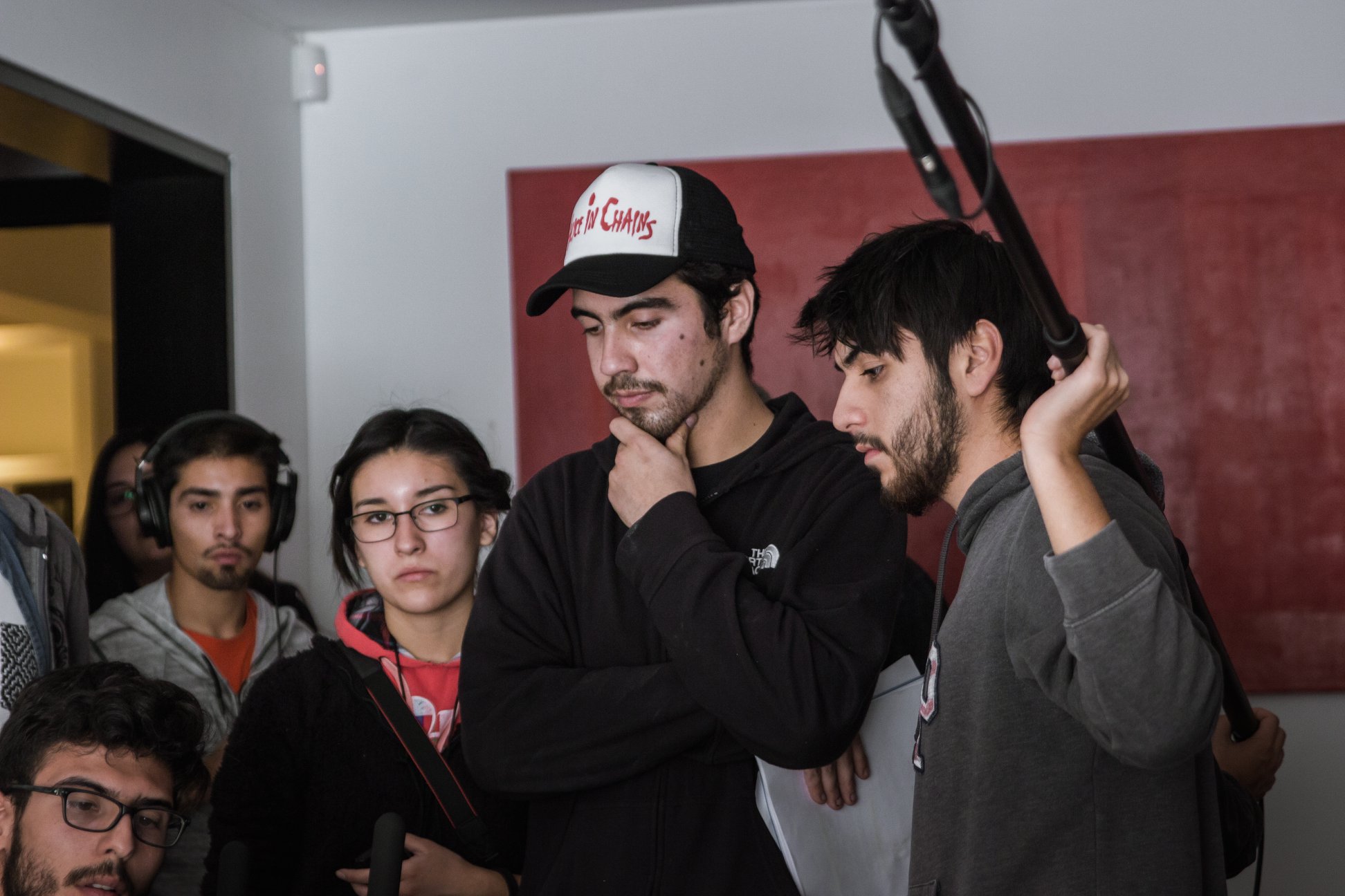 Gonzalo Menéndez and Matías Lescano in Sr. Larraín (2018)