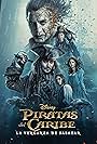 Johnny Depp, Javier Bardem, Geoffrey Rush, Kaya Scodelario, Brenton Thwaites, Pablo, and Chiquita in Piratas del Caribe: La venganza de Salazar (2017)