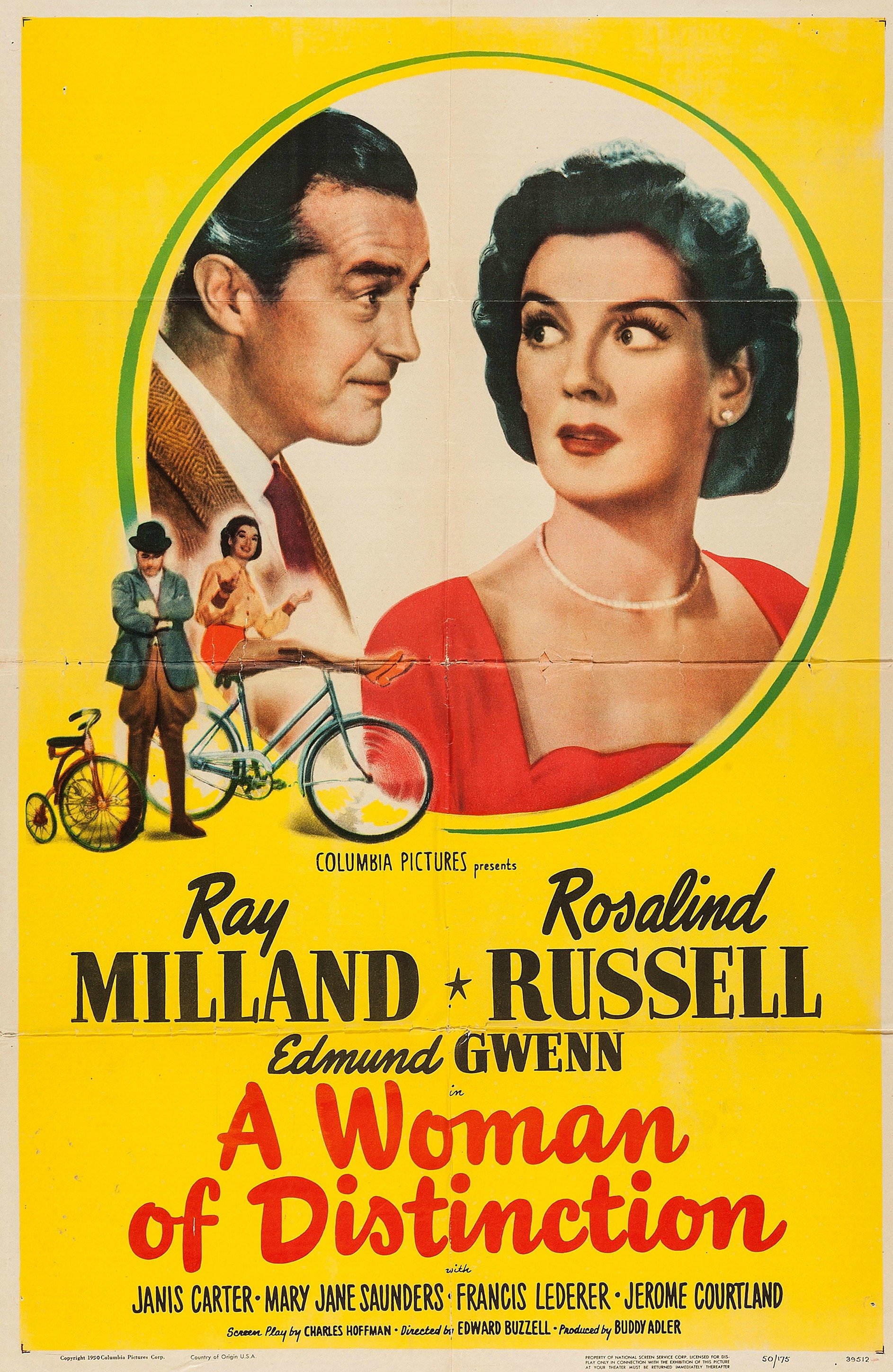 Ray Milland and Rosalind Russell in A Woman of Distinction (1950)