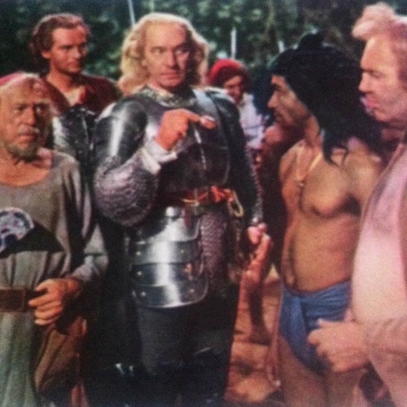 Derek Bond, Lyn Evans, Fredric March, and Edward Rigby in Christopher Columbus (1949)