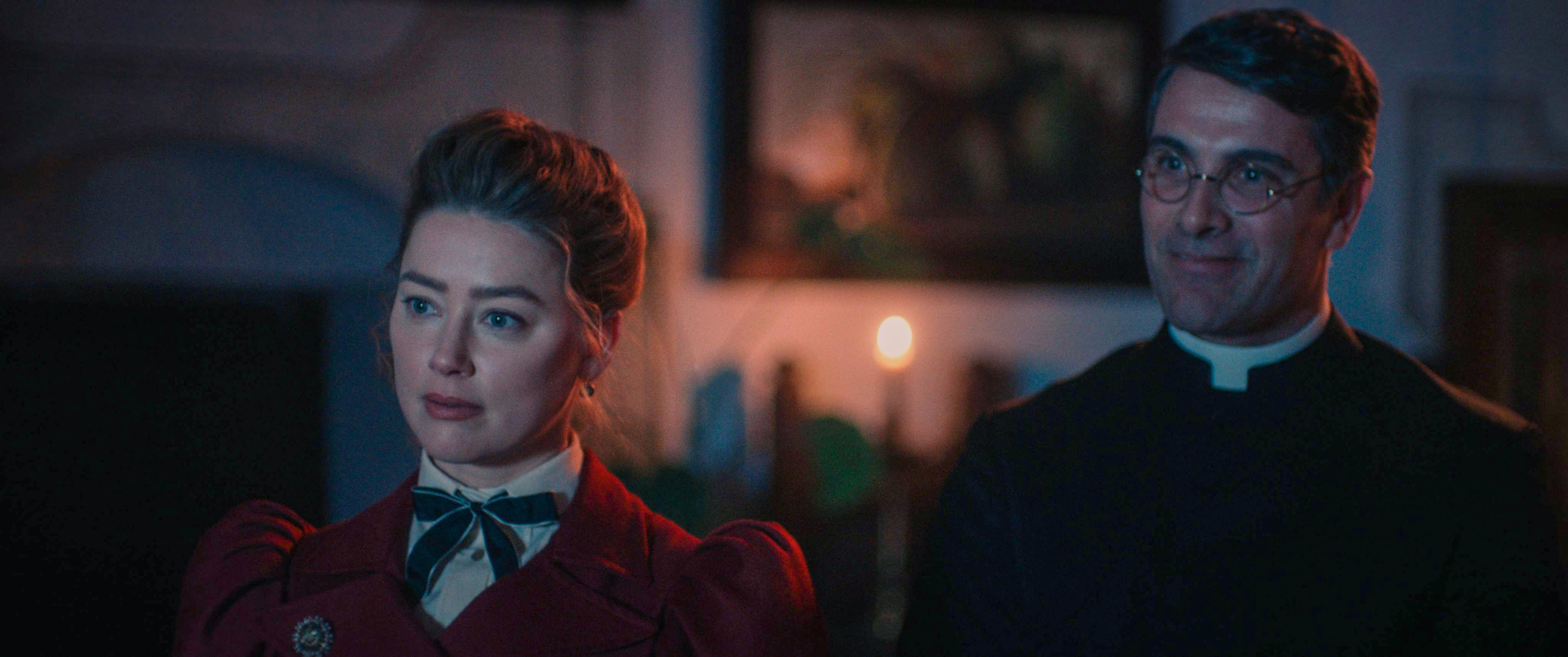 Luca Calvani and Amber Heard in In the Fire (2023)