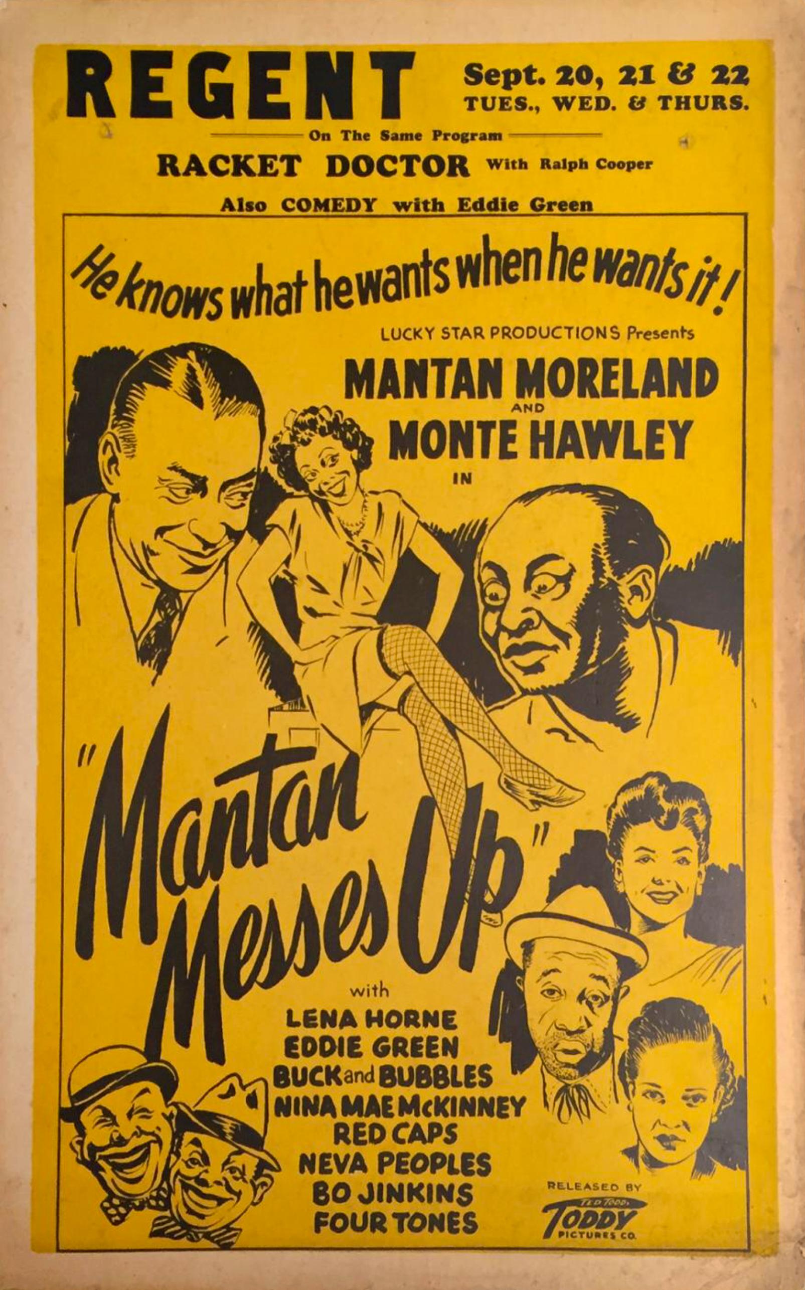 Monte Hawley and Mantan Moreland in Mantan Messes Up (1946)