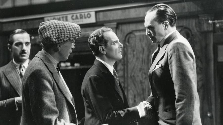 Donald Calthrop, Harold Huth, Eliot Makeham, and Conrad Veidt in Rome Express (1932)