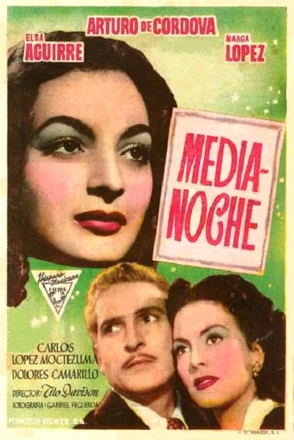 Elsa Aguirre, Arturo de Córdova, and Marga López in Medianoche (1949)