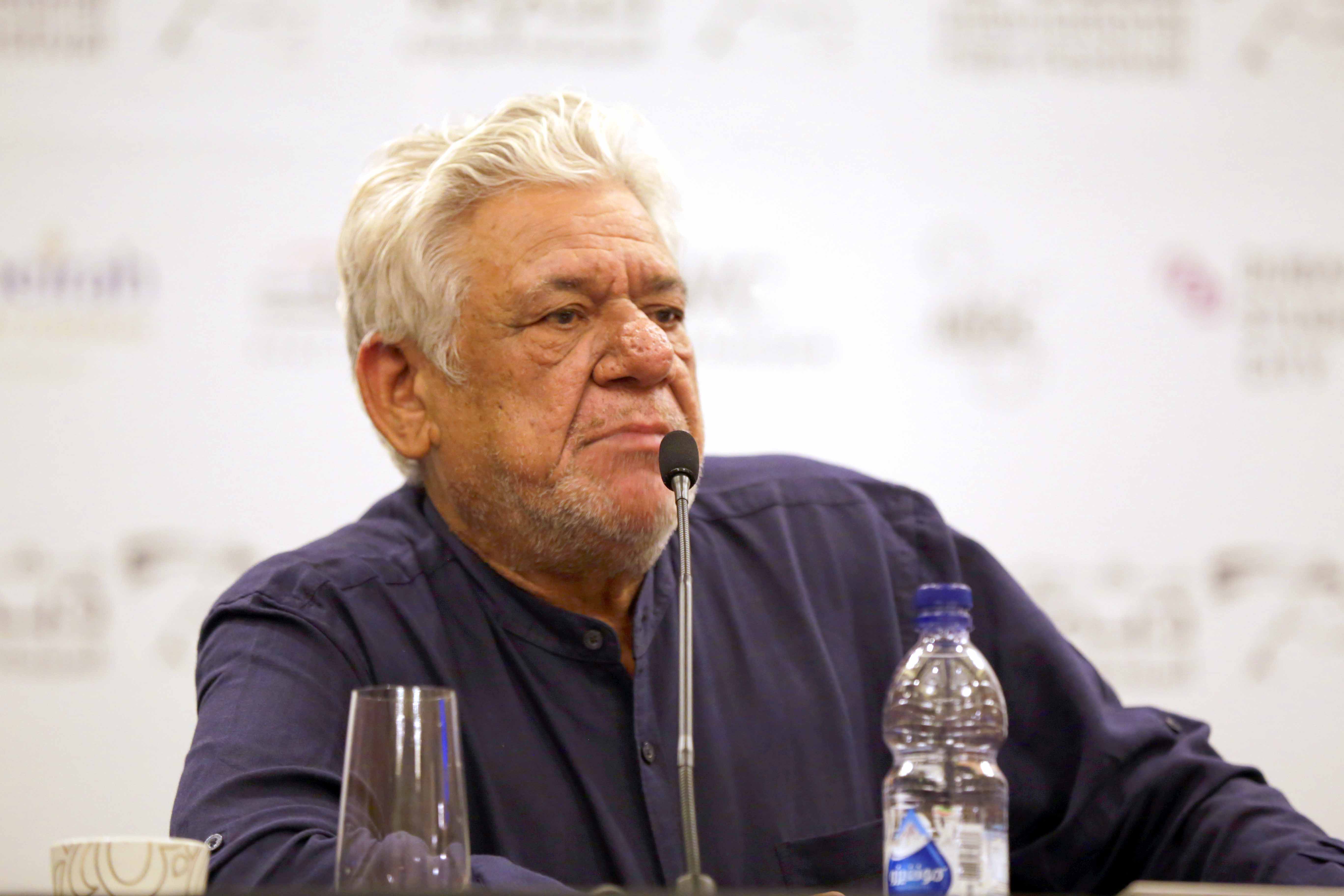 Om Puri at an event for The Gandhi Murder (2019)