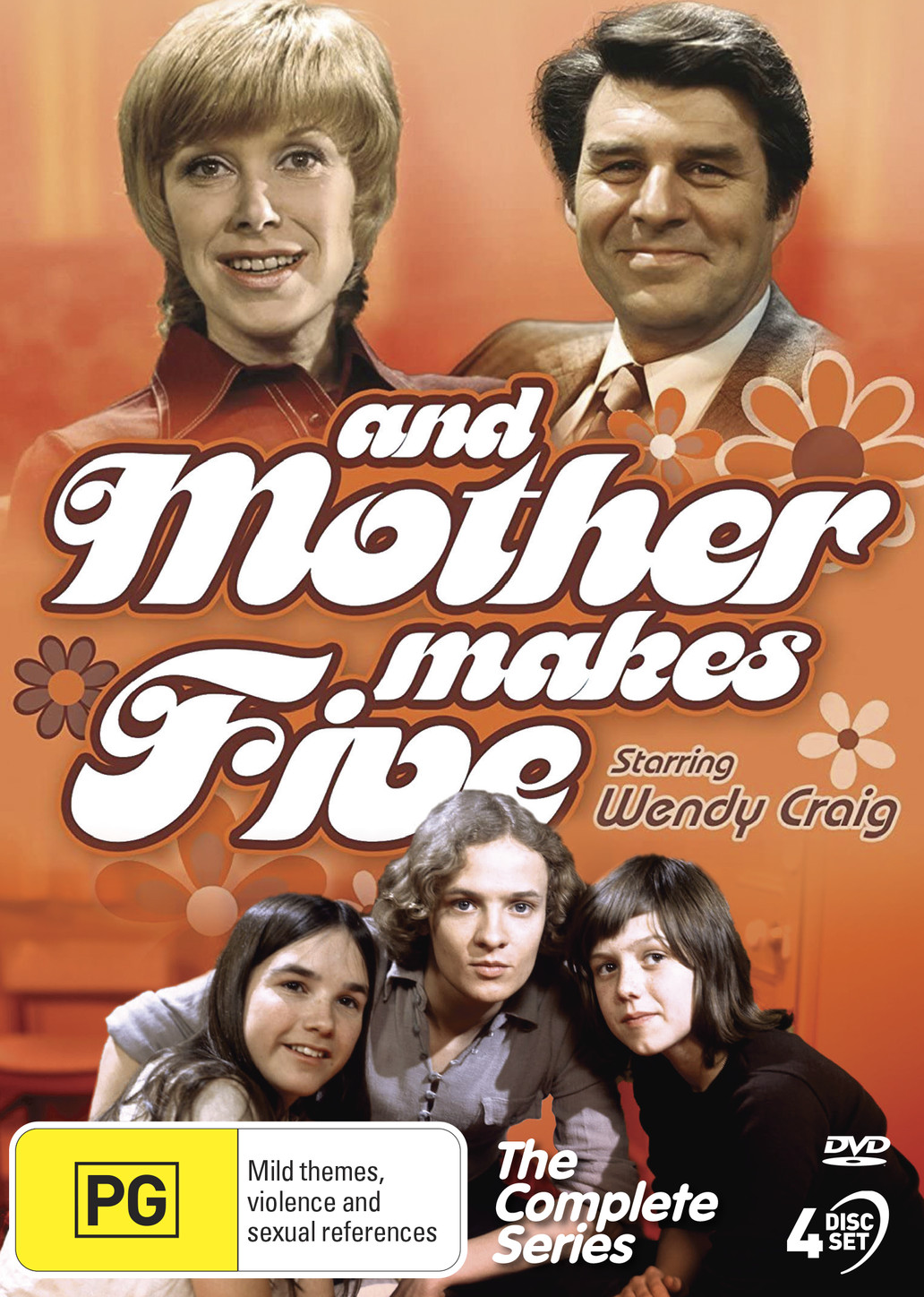 Richard Coleman, Wendy Craig, Robin Davies, Maxine Gordon, and David Parfitt in ...And Mother Makes Five (1974)