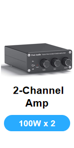 Stereo Audio 2 Channel Amplifier Receiver Mini Hi-Fi Class D Integrated Amp Home Speakers