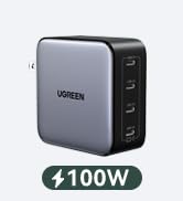 UGREEN 100W USB C Charger Block, Nexode 4-Port Type C Charger GaN Charger USB C Power Adapter Com...