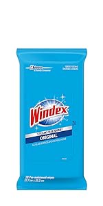 Windex Glass Wipes Original, 6 Pack, 38 ct