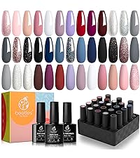 beetles Gel Polish Nail Set 20 Colors Modern Muse Collection Nude Gray Pink