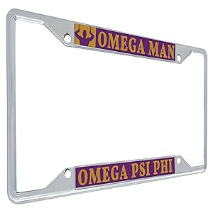 Omega Psi Phi License Plate Frame