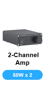 Stereo Audio 2 Channel Amplifier Receiver Mini Hi-Fi Class D Integrated Amp Home Speakers