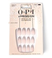 OPI xPress/ON Press On Nails I Want It, I Got It Long Vibrant Color Designs Easy Press On Nails