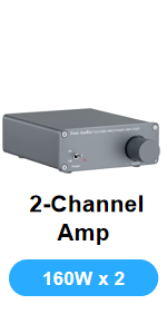 Stereo Audio 2 Channel Amplifier Receiver Mini Hi-Fi Class D Integrated Amp Home Speakers