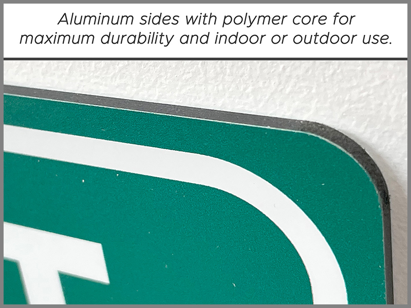 Aluminum Metal Sign with Polymer Core