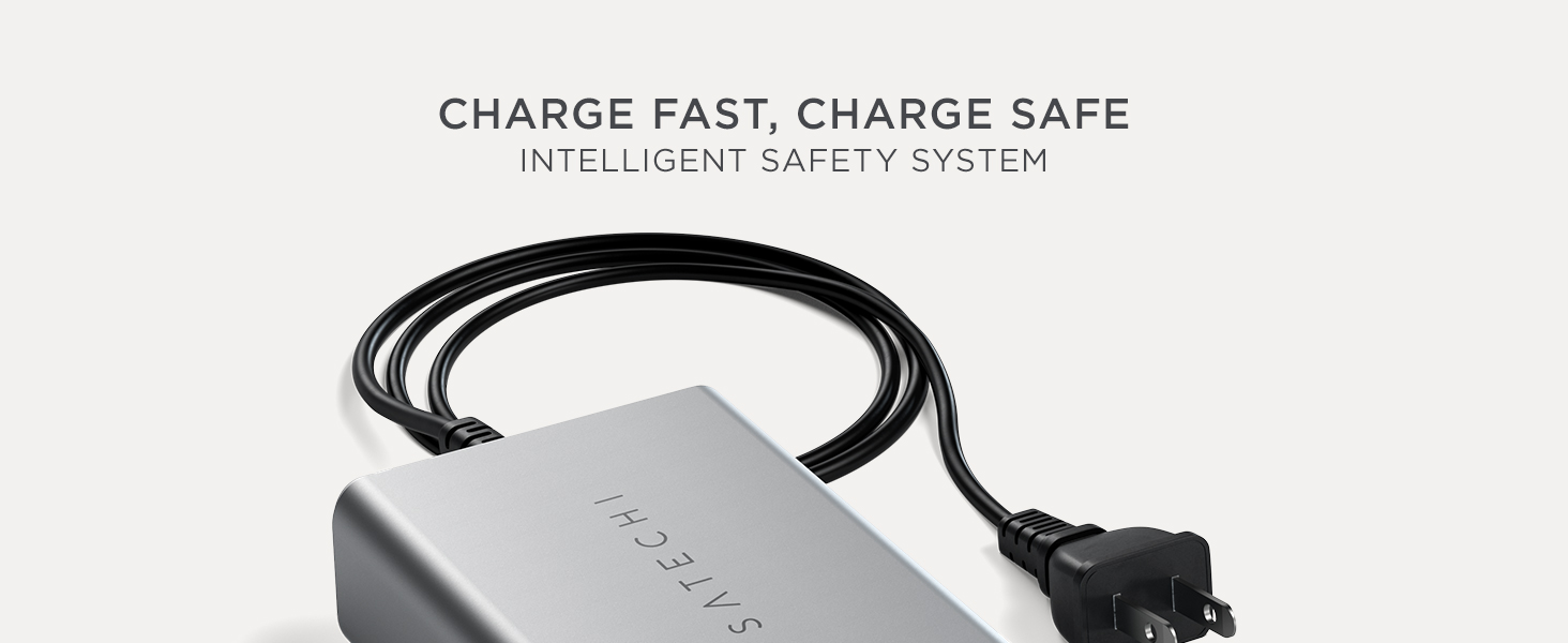 165W USB-C 4-Port PD GaN Charger - Space Grey - US