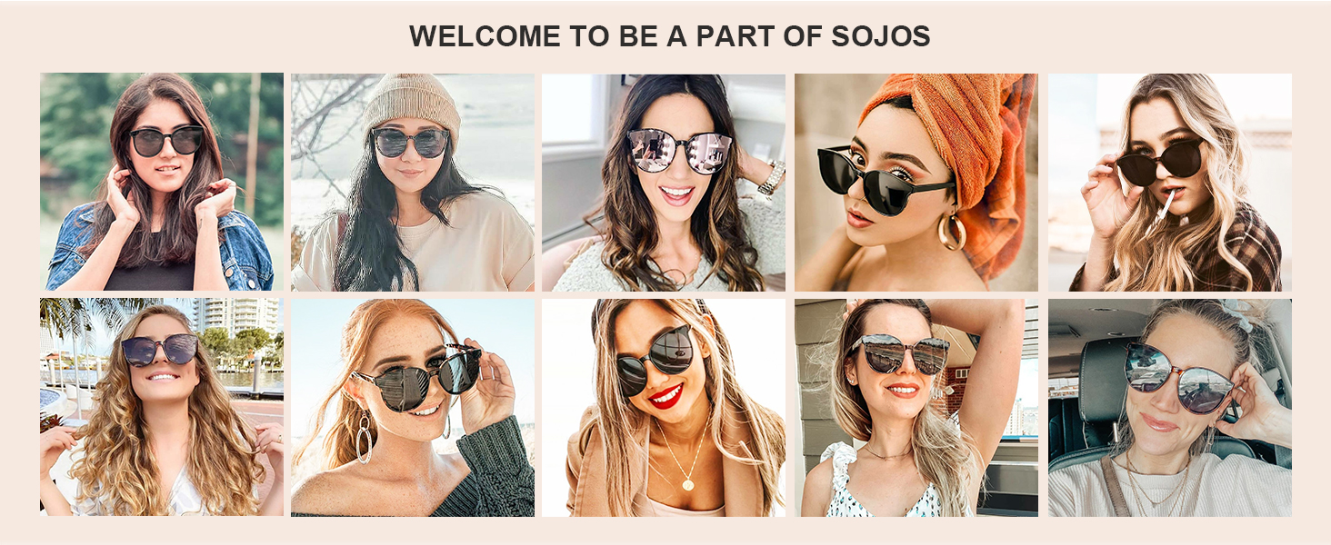 SOJOS Oversized Sunglasses Womens SJ2057