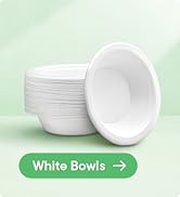 100% Disposable Paper Bowls [125-Pack] - {PFAS-Free} - {BPI Certified} - [12 oz] Heav...