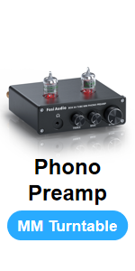 Fosi Audio Box X4 Phono Preamp with JAN 5654W Vacuum Tubes for MM Turntable Phonograph