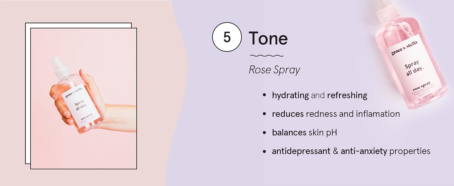 Step 5: Last but not the least, tone up the mood with our refreshing and calming rose spray