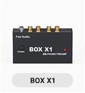 Fosi Audio Box X1 Phono Preamp for MM Turntable Mini Stereo Audio Hi-Fi Phonograph/Record Player ...