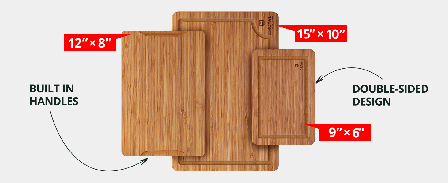 brown cutting board set