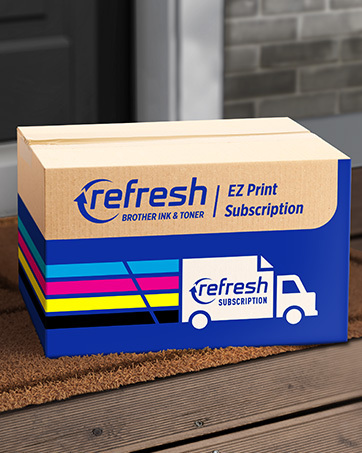 Image of Refresh shipping carton delivered on front doorstep