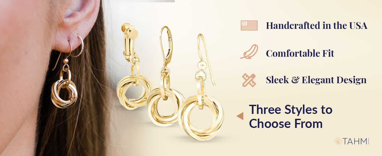 Lightweight, Comfortable Fit earrings for wedding guest