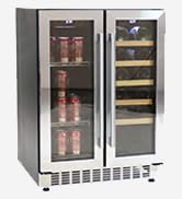 Sunnydaze 20-Bottle/63-Can Dual Zone Beverage and Wine Refrigerator