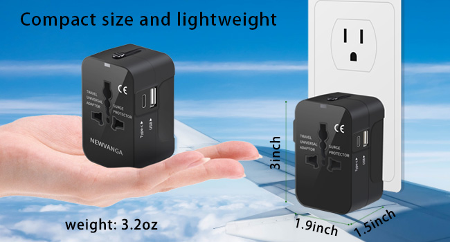 compact size lightweight travel essential small portable mini travel plug adapter power adapter