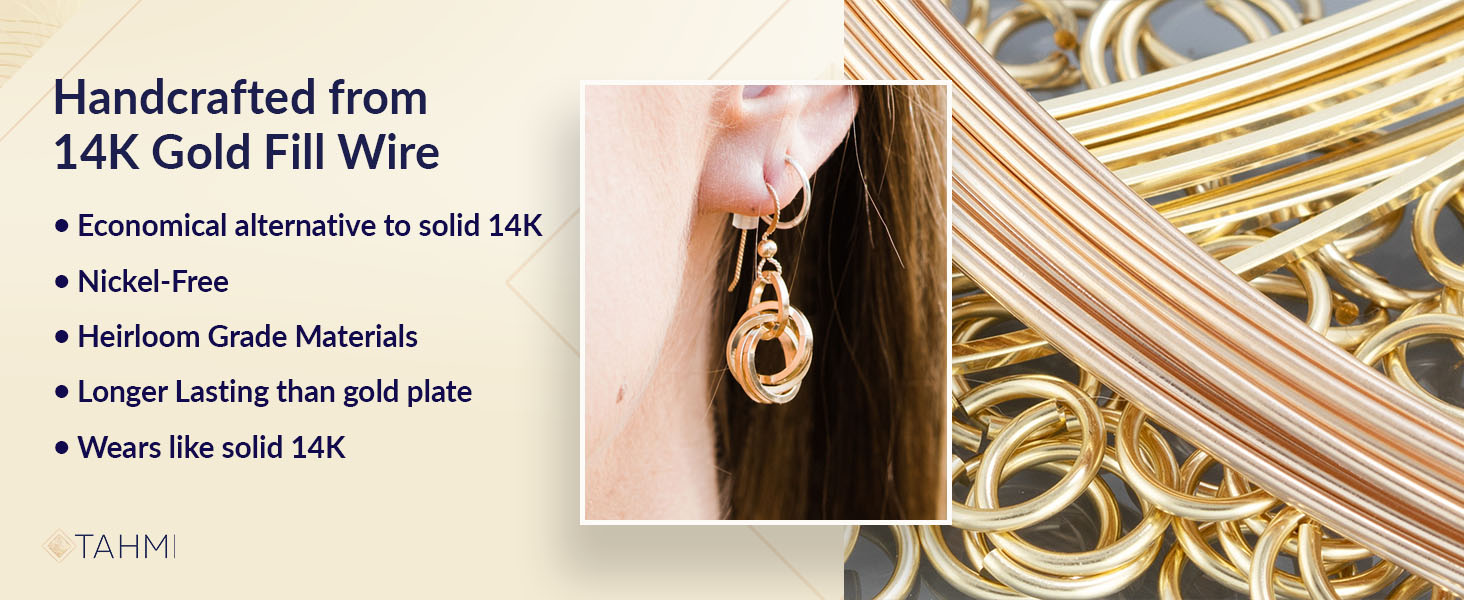 No tarnishing 14K Gold Fill Wire 14K gold leverback earrings 14 carat gold earrings for women