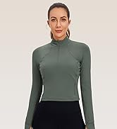 CRZ YOGA Women's Butterluxe Long Sleeve Workout Shirts Half Zip Pullover Sweatshirt Athletic Crop...