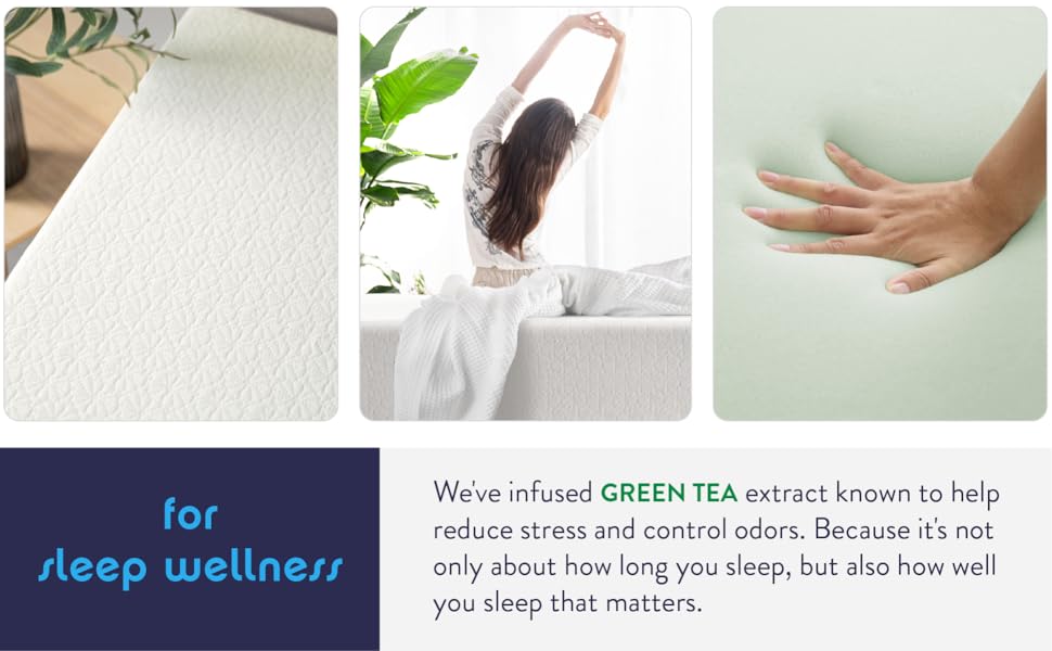 green tea, memory foam, mattress, comfort