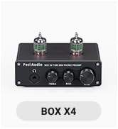 Fosi Audio Box X4 Phono Preamp with JAN 5654W Vacuum Tubes for MM Turntable Phonograph Record Pla...