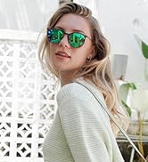 SOJOS Polarized Sunglasses for Women Men Round Classic Vintage Style TR90 SJ2091