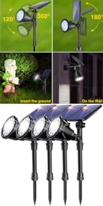 Solar Spot Lights Cool White