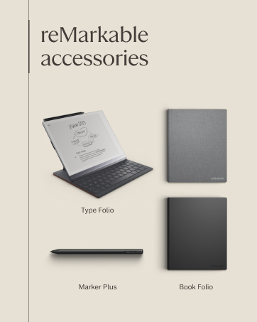 remarkable2, type folio, keyboard for remarkable, remarkable accessories, marker plus, folio, case